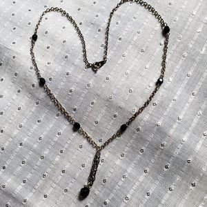 Endearing black onyx curb chain necklace